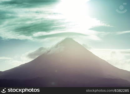 Scenic Arenal volcano in Costa Rica, Central America