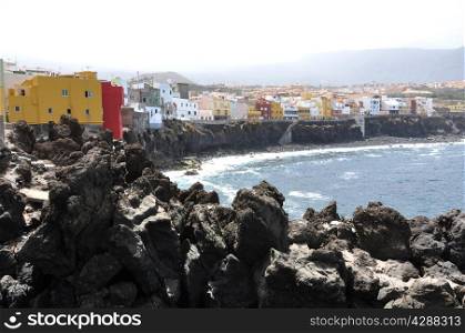 Scenic coast of Puerto de la Cruz, Tenerife island