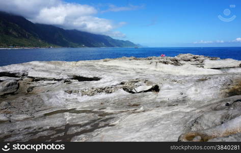 Scenic east coast shore line of Taiwan. Taiwan coastal line