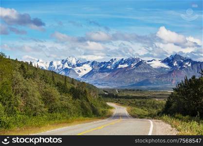 Scenic highway in Alaska, USA