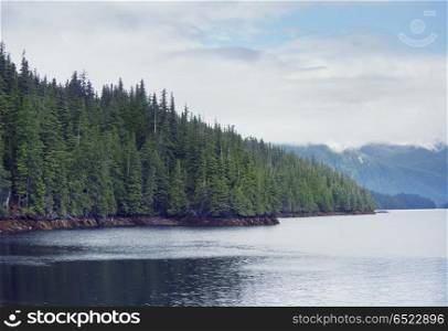 Scenic landscape near Ketchikan Alaska.. Fjord near Ketchikan Alaska.