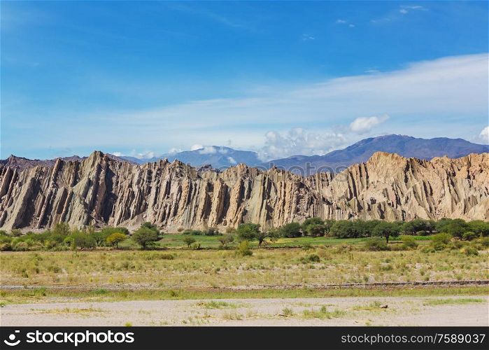 Scenic landscapes of Northern Argentina. Beautiful inspiring natural landscapes.