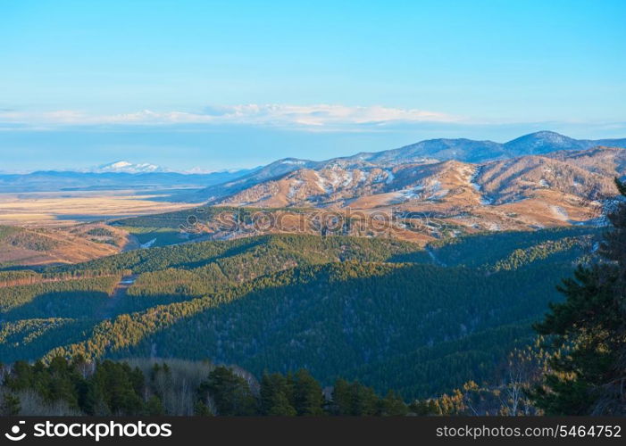 scenic mountain landscape shot at Siberia