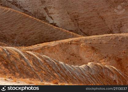 Scenic mountainous Judean desert landscape near Jericho, Israel