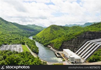 Scenic of Srinakarin Dam, Thailand