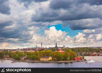 Scenic panoramic view of Stockholm, capital of Sweden. Scenic view of Stockholm, Sweden