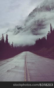 Scenic road in the mountains