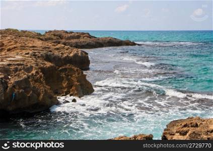 Scenic sea coast rocky landscape