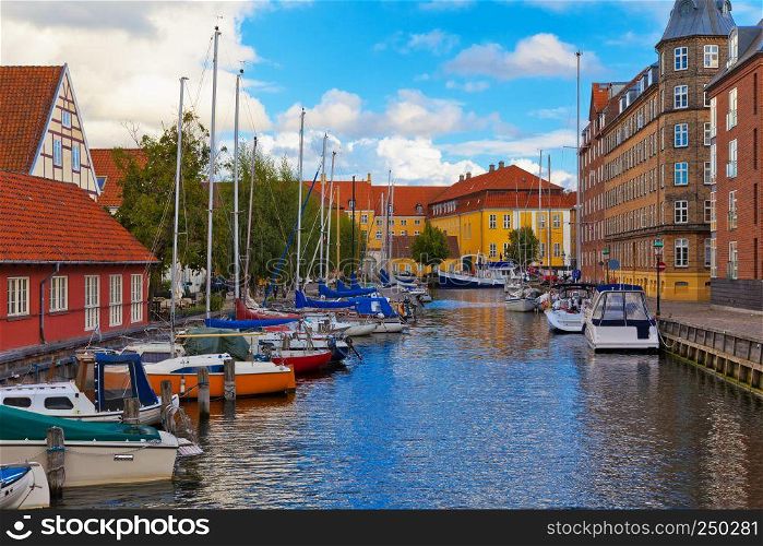 Scenic summer view of the Old Town in Copenhagen, Denmark