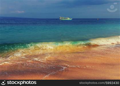 Scenic tropical beach in Bali