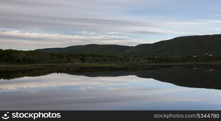 Scenic view of Cheticamp, Cabot Trail, Cape Breton Island, Nova Scotia, Canada