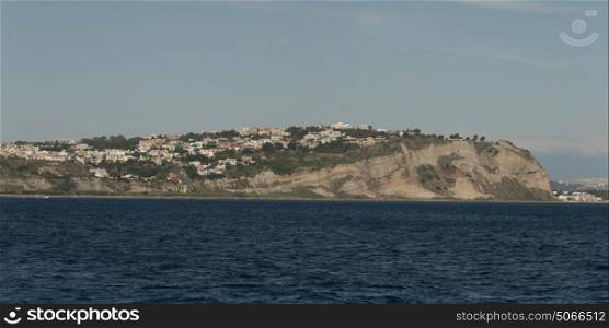 Scenic view of coastal town, Procida, Campania, Italy