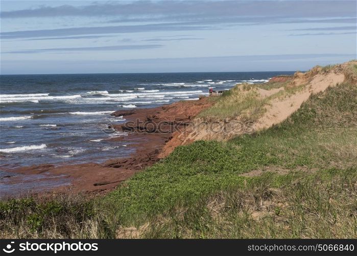 Scenic view of coastline, Green Gables, Cavendish, Prince Edward Island National Park, Prince Edward Island, Canada