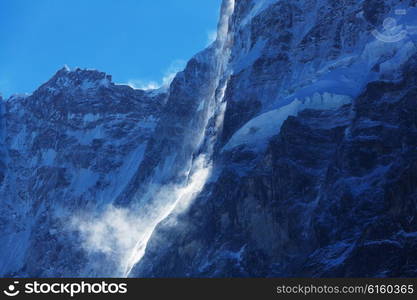 Scenic view of Jannu peak, Kanchenjunga Region, Himalayas, Nepal.