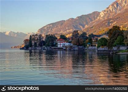 Scenic view of Lake Como from Mandello del Lario