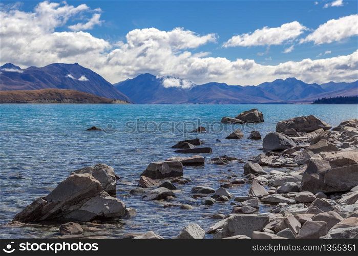 Scenic view of Lake Tekapo