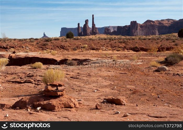 Scenic view of Monument Valley Utah USA