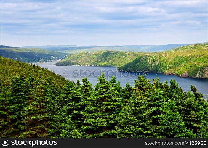 Scenic view of Placentia bay in Newfoundland, Canada