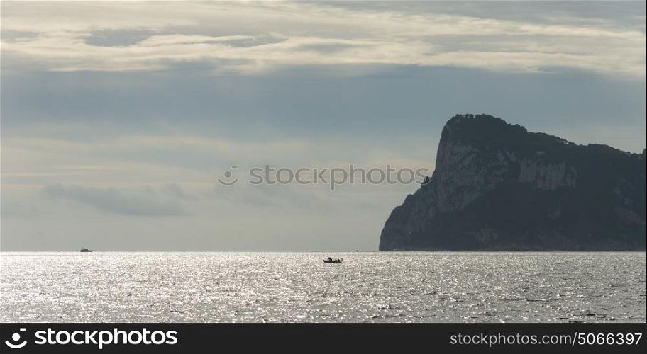 Scenic view of sea, Capri, Campania, Italy