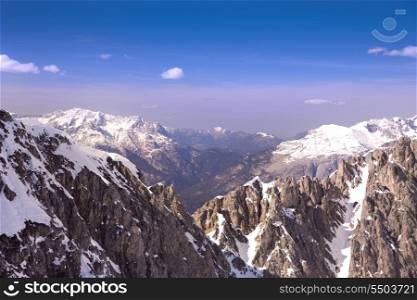scenic view of snowcovered mountains in austrian alps