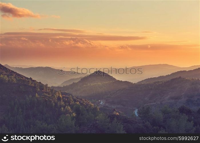 Scenic view of the mountains in Cyprus
