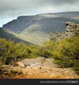 Scenic views of the Grampians National Park in Western Victoria, Australia