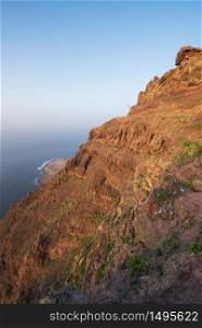 Scenic volcanic coastline landscape, Cliffs in Tamadaba natural park, Grand Canary island, Spain .. Scenic volcanic coastline landscape, Cliffs in Tamadaba natural park, Grand Canary island, Spain.