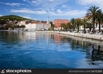 Scenic waterfront in Split, Croatia