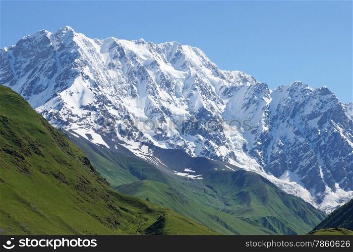 Schchara Mountain, the highest mountain of Georgia, Europe