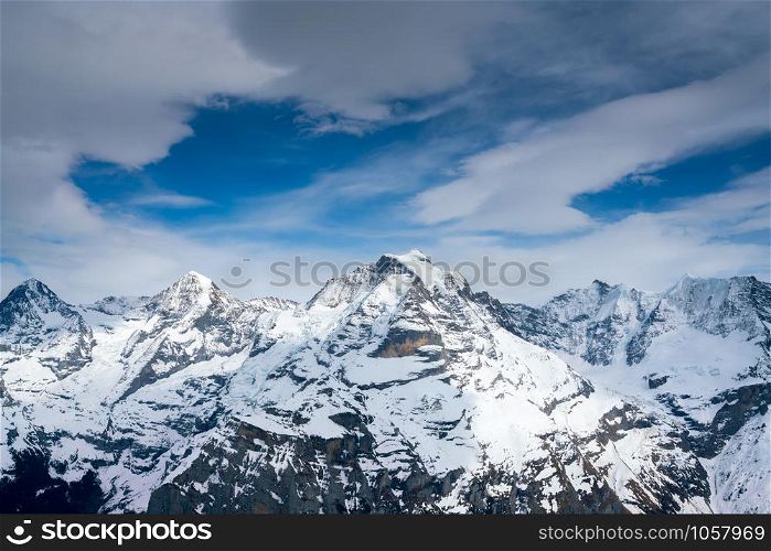 Schilthorn mountain in summer, Switzerland
