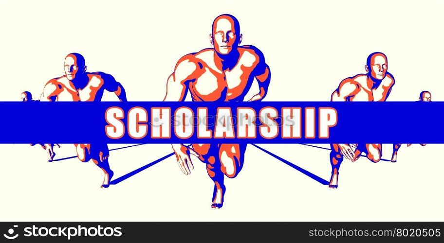 Scholarship as a Competition Concept Illustration Art. Scholarship