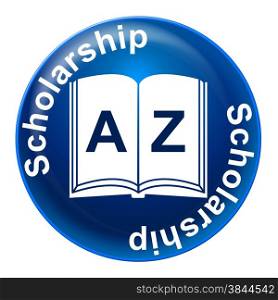 Scholarship Badge Indicating Academy University And Graduation