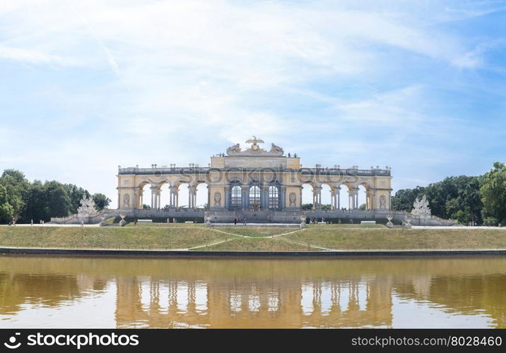 Schonbrunn Palace Garden Gloriette in Vienna Austria