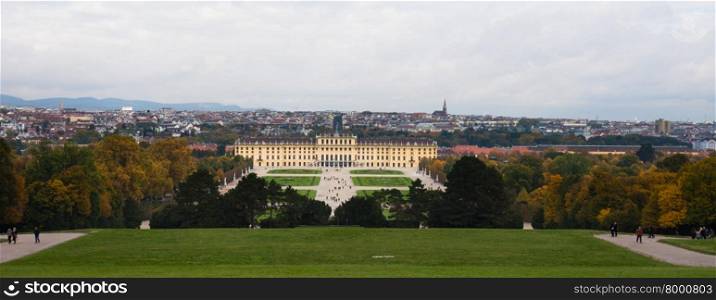 Schonbrunn (Schonbrunn) Palace and grounds in Vienna