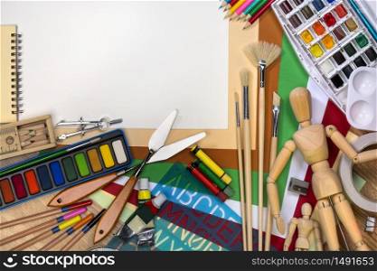 School Art Materials - Space for Text