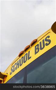 School Bus Written Above Windshield