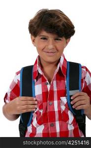 schoolboy with satchel