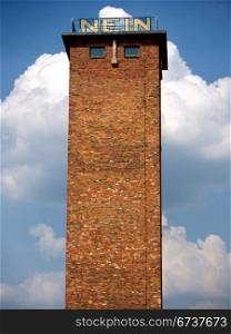 Schornstein-Nein. Beeskow - chimney in brick with Transparent -No-