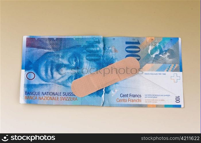 Schweizer Franken Geldscheine. Wahrung der Schweiz.