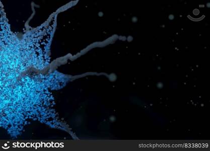 sci-fi cyberpunk alien energy Virus glow particles background 3D rendering