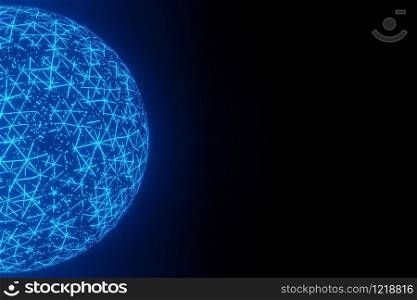 Sci- Fi futuristic of Sphere Abstract Digital Technology, 3D rendering