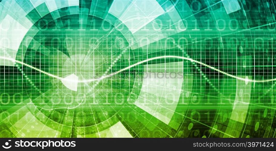 Science Abstract as a Concept Background Art. Security Network