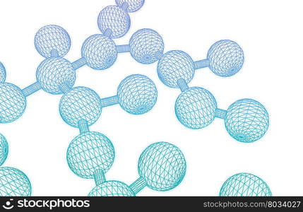 Science Atom and Chemical Formula as Concept. Digital Economy