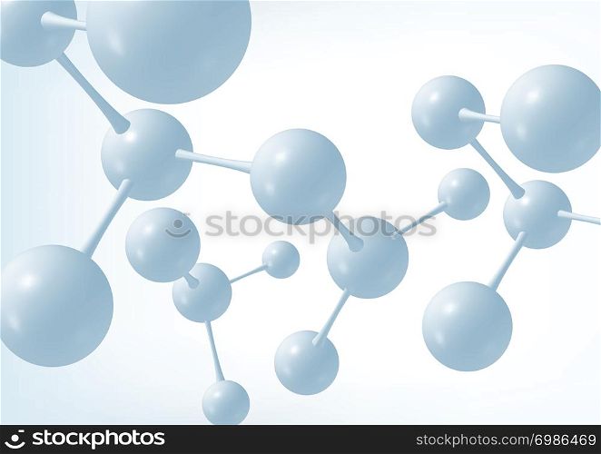 Science background molecular structure Chemistry background with blue cells or atoms Nuclear biotechnology