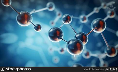 Science background with abstract representation of molecules or atoms