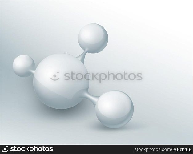 Science background with an abstract molecule