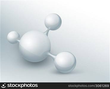 Science background with an abstract molecule