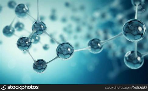 Science background with molecule or atom structure