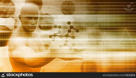 Science Background with Molecule Structure as a Scientific Concept. Science Background