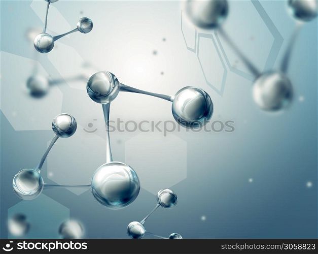 Science background with molecules